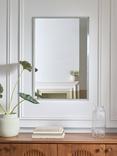 John Lewis Rye Metal Frame Rectangular Wall Mirror, 90 x 60cm