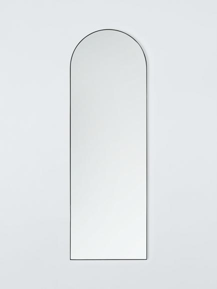 John Lewis Scandi Leaner Arch Full Length Mirror, 180 x 60 cm, Black, Black