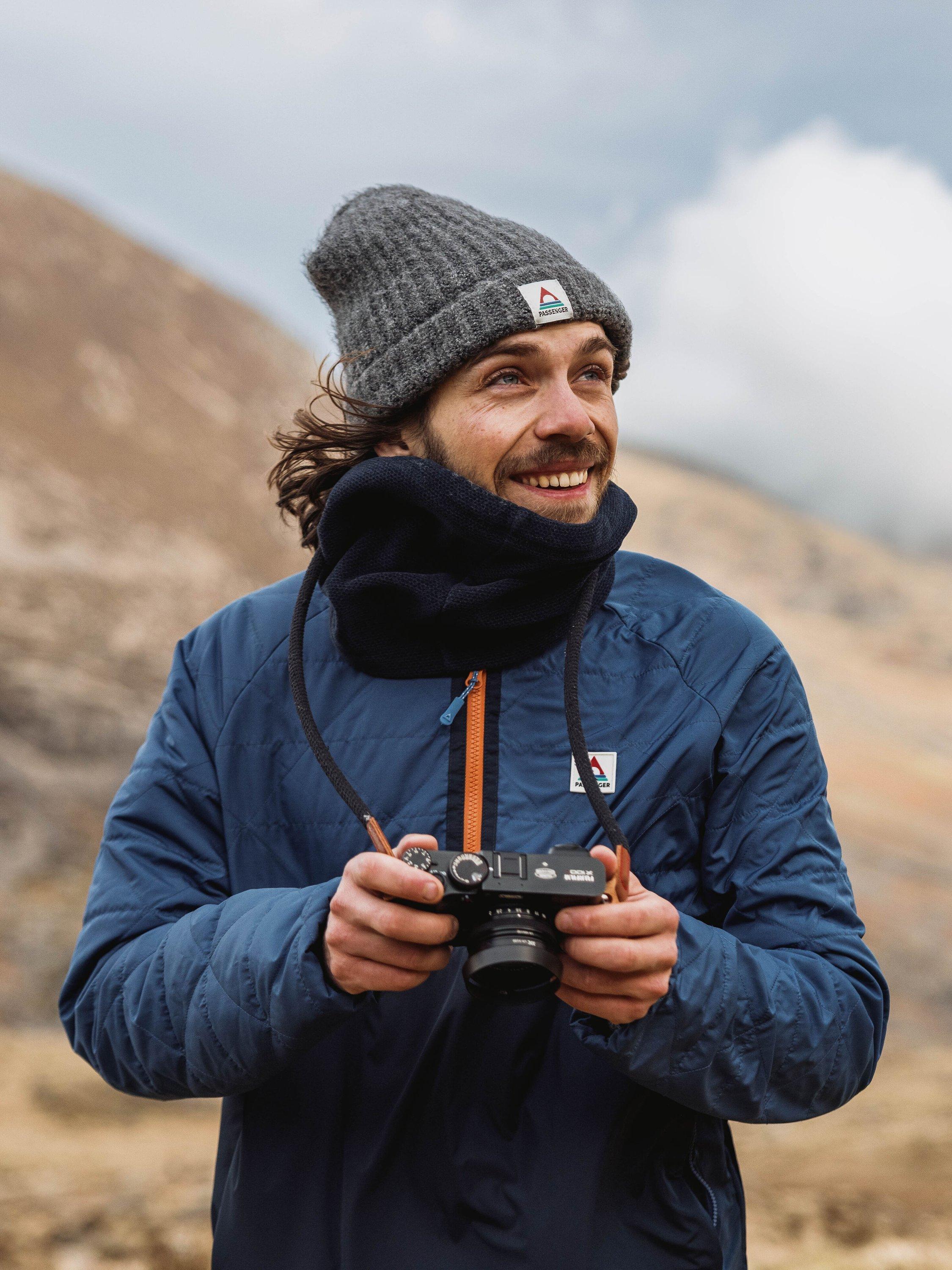 Product image 1 of 4, which shows Passenger Redwood Beanie Hat, Grey