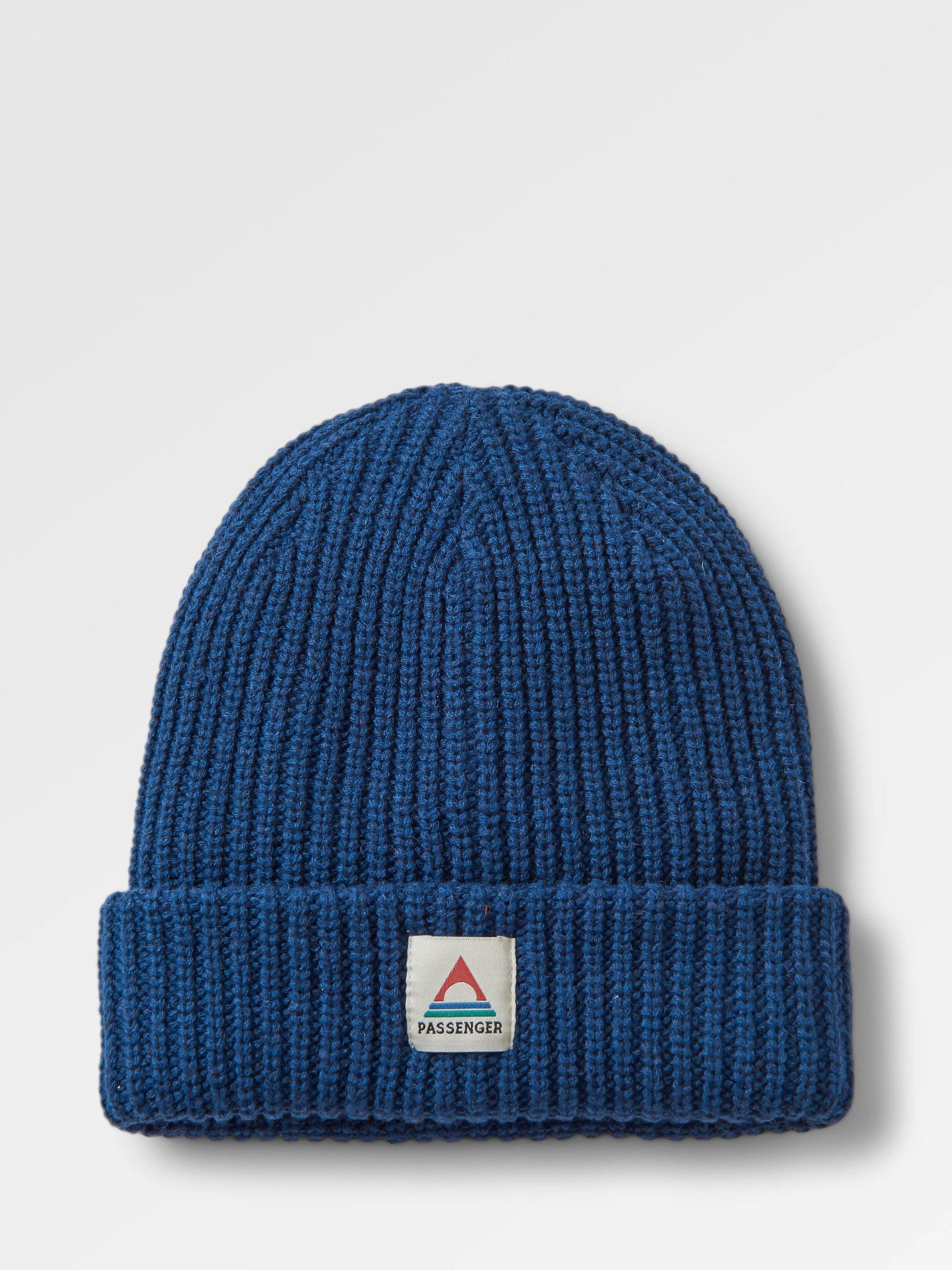 Product image 1 of 4, which shows Passenger Redwood Beanie Hat, Tidal Blue