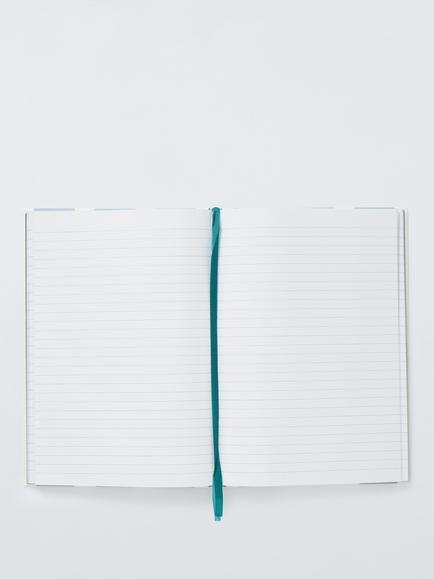 John Lewis B5 Hardback Stripe Notebook, Multi - view 2, Multi