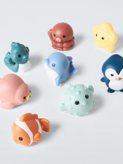 John Lewis Bath Time Squirters, Pack of 8 - view 2, Multi