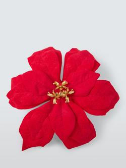 Decoris Poinsettia Clip On Tree Decoration, 