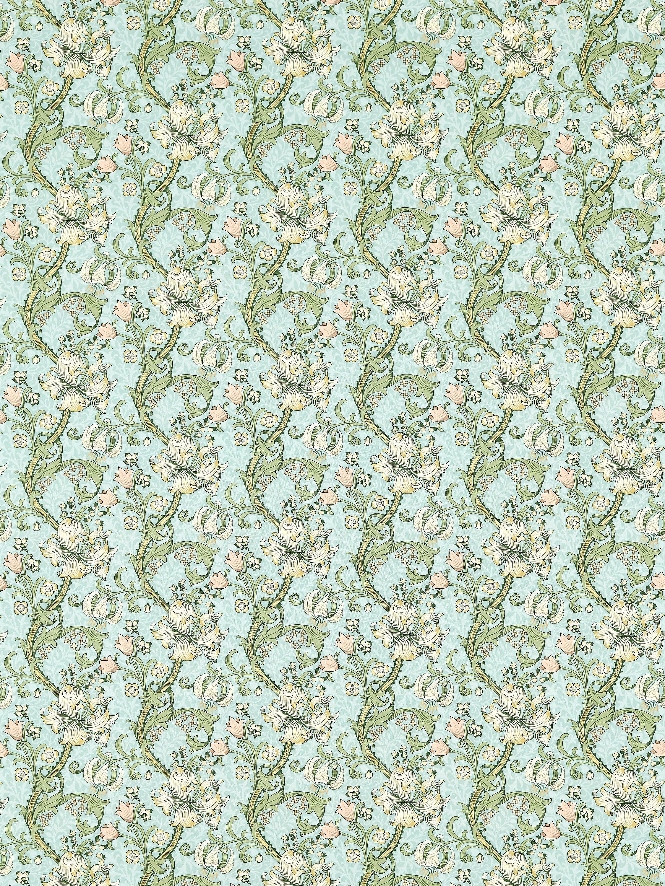 Clarke & Clarke Golden Lily Furnishing Fabric, Apple/Blush