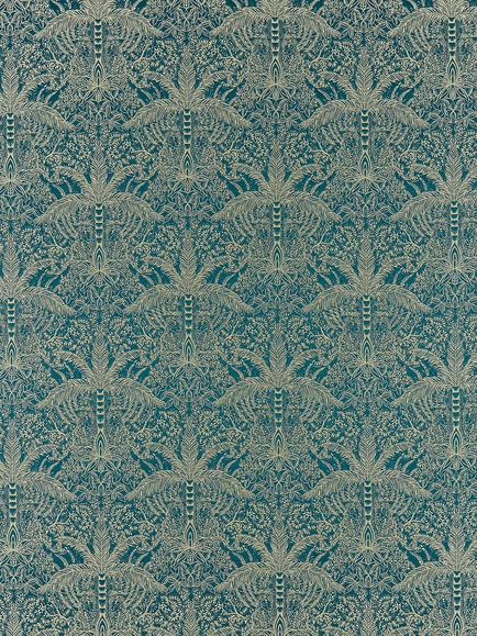 Clarke & Clarke Leopardo Made to Measure Curtains or Roman Blind, Kingfisher, Kingfisher