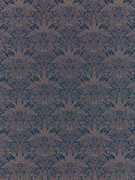 Clarke & Clarke Leopardo Made to Measure Curtains or Roman Blind, Midnight/Copper, Midnight/Copper