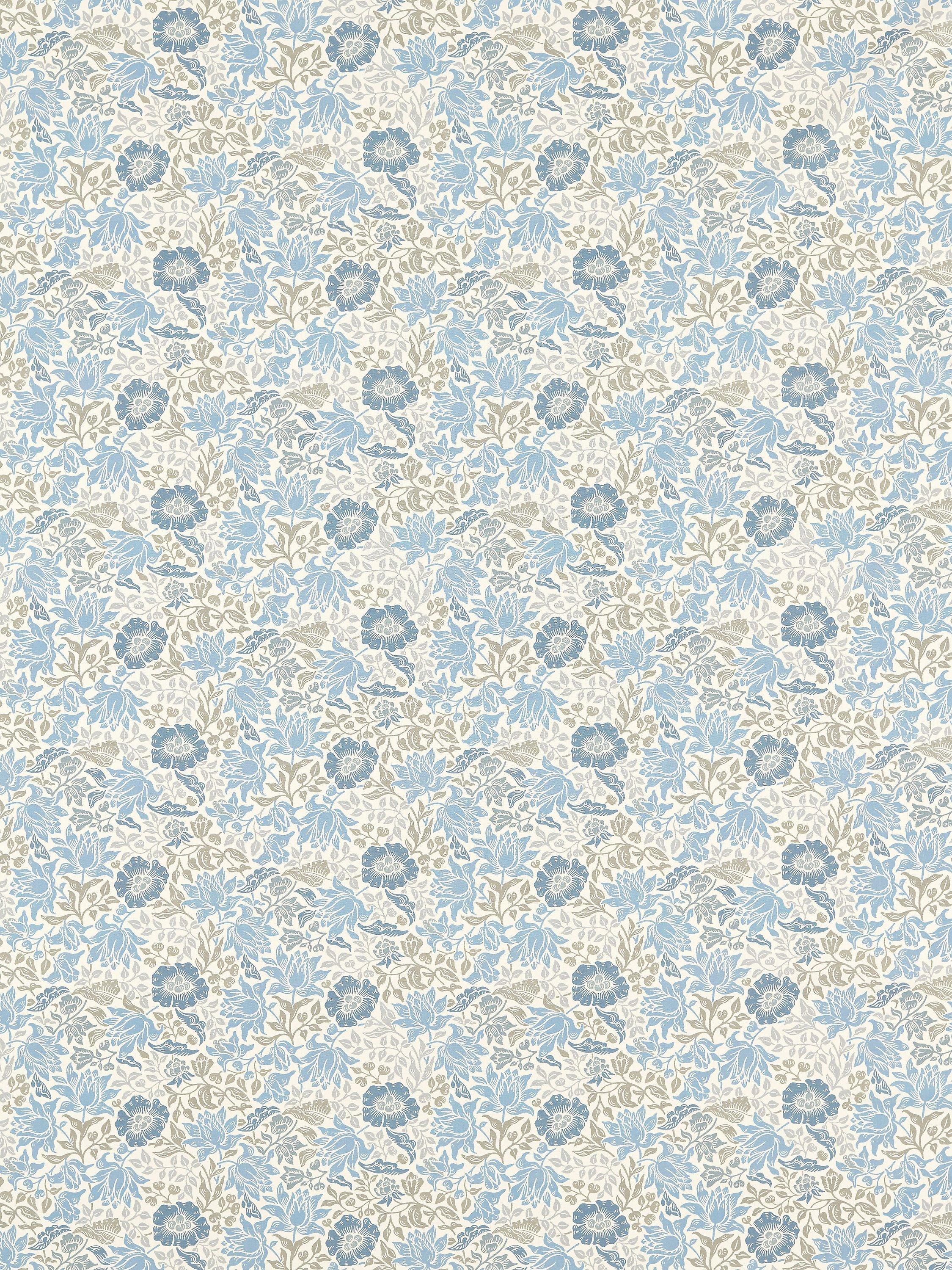 Clarke & Clarke Mallow Furnishing Fabric, Denim/Ivory