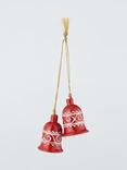 John Lewis Trinket & Treasure Paper Mache Bells Tree Decoration