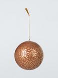 John Lewis Trinket & Treasure Paper Mache Flower Decoration Bauble, Brown/Gold