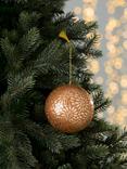 John Lewis Trinket & Treasure Paper Mache Flower Decoration Bauble, Brown/Gold