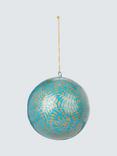 John Lewis Trinket & Treasure Paper Mache Leaf Swirl Bauble