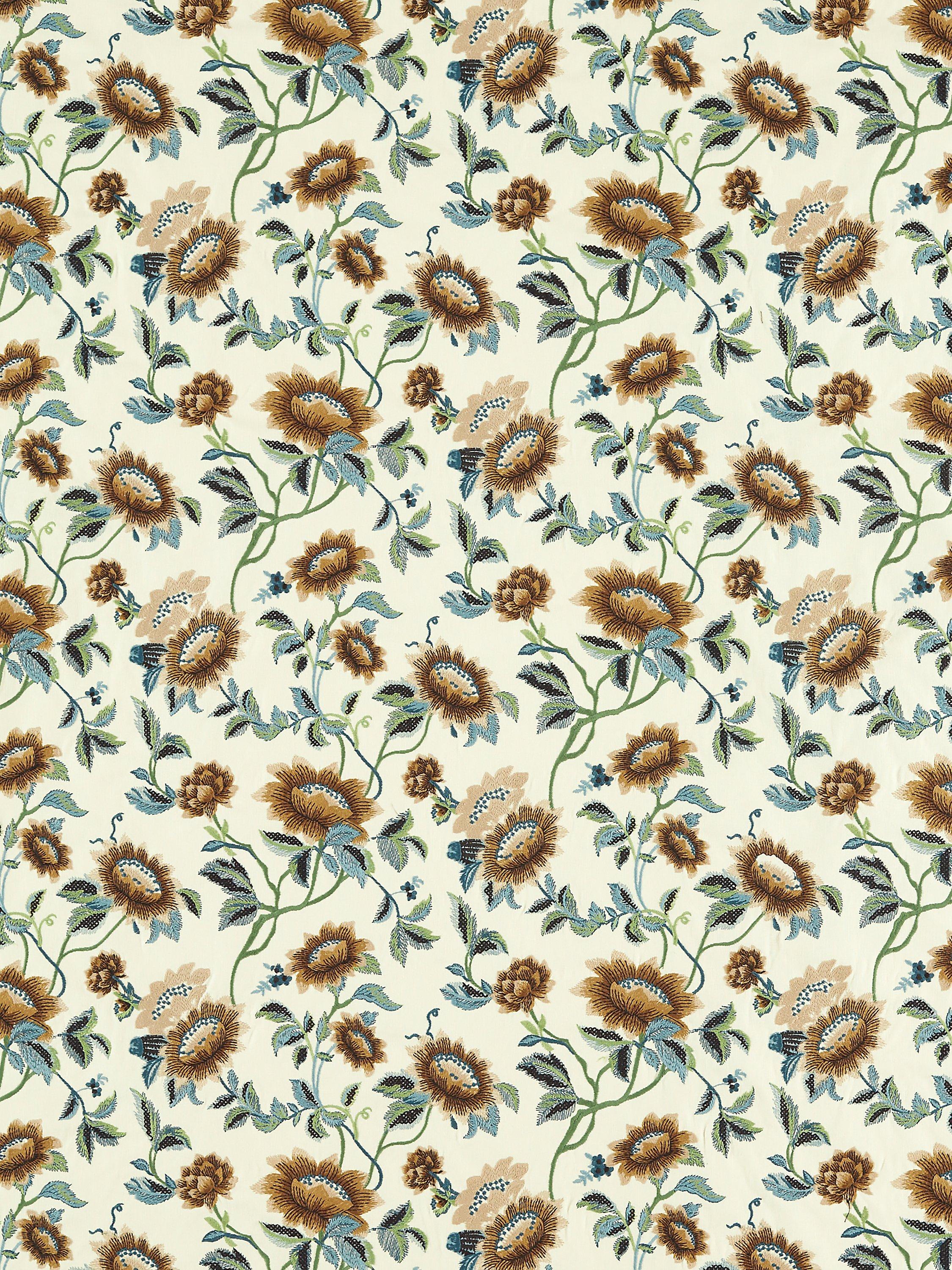 Clarke & Clarke Tonquin Embroidery Furnishing Fabric, Ivory/Chartreuse