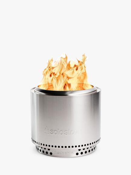 Solo Stove Bonfire 2.0 Stainless Steel Portable Smokeless Firepit & Stand, Silver
