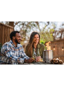 Solo Stove Mesa XL Stainless Steel Tabletop Smokeless Firepit & Stand - view 2, Silver