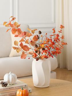 Everlands Autumn Blossom Stem, Pale Orange - view 2, Orange