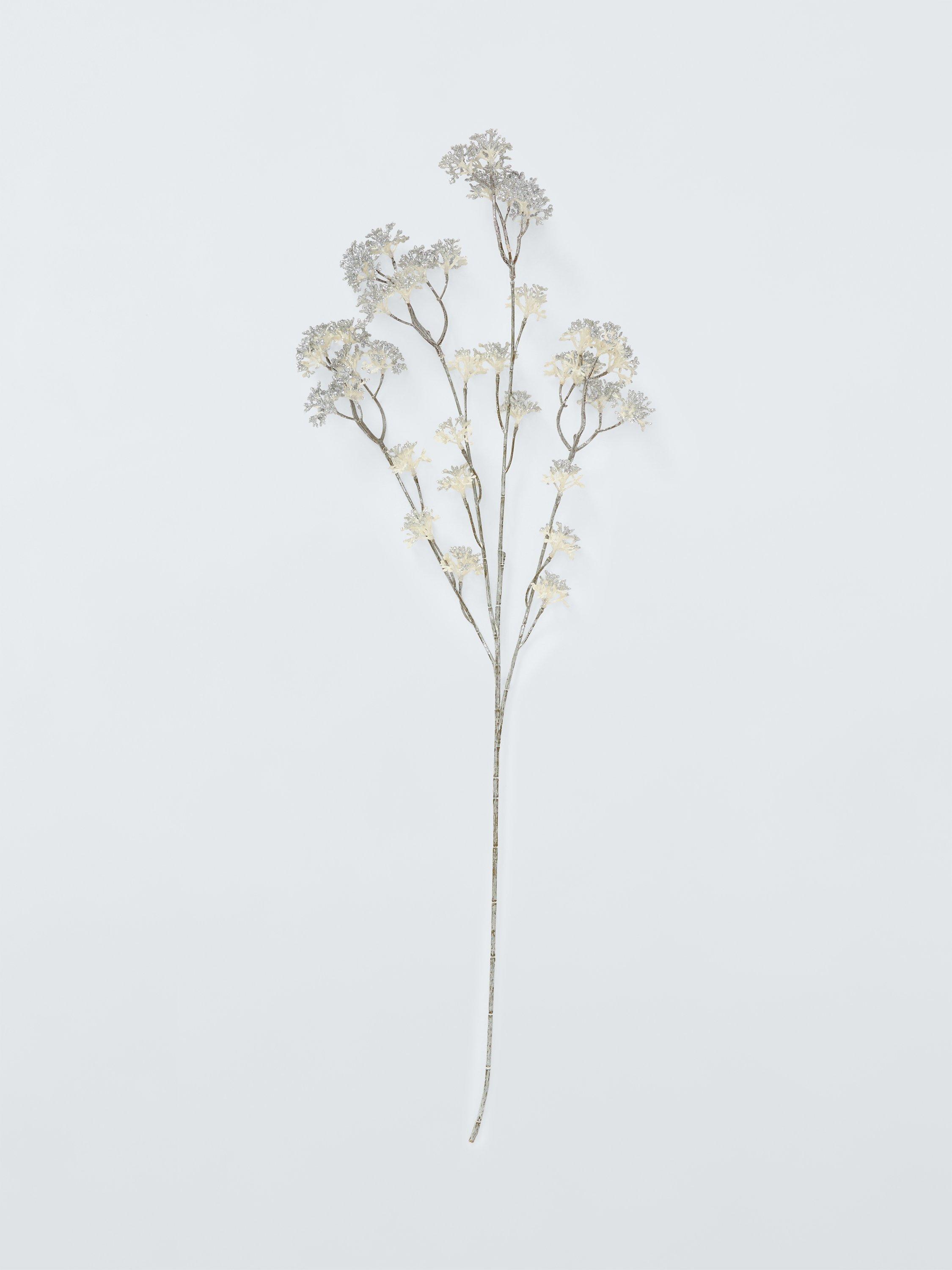Everlands Feathery Flower Stem, Silver