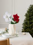 Everlands Poinsettia Stem, White