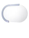 Där Kaylee Oval Wall Mirror, 90 x 60cm, Smoked Silver