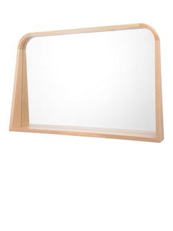 Där Fulgencio Rectangular Wooden Shelf Wall Mirror, 90 x 60cm, Natural, Natural