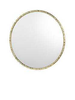 Där Jinelle Hammered Texture Round Wall Mirror, 80cm, Gold, Gold