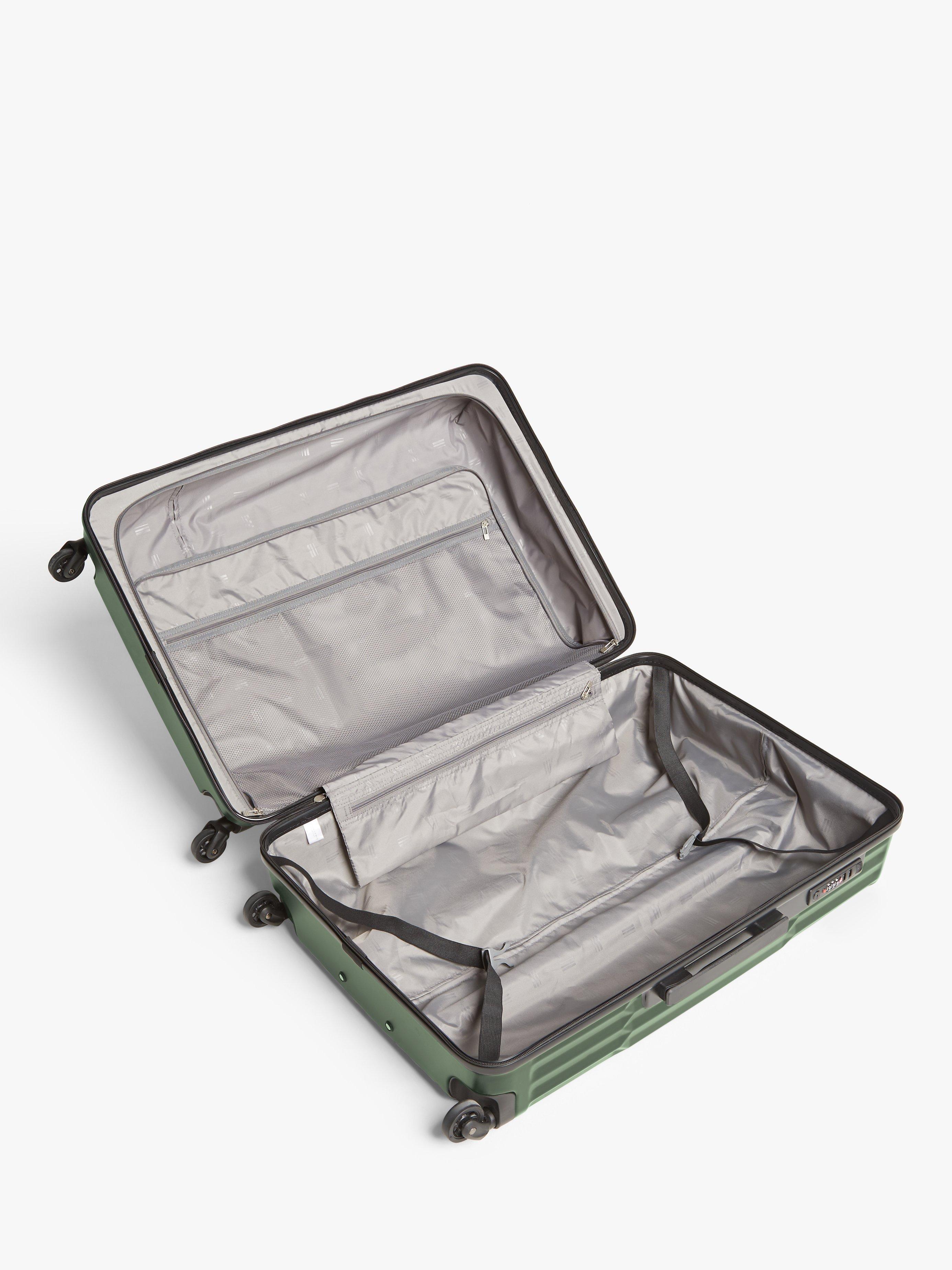 John Lewis Tampa 4 Wheel Hard Shell Suitcase Set of 3 Green