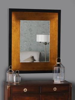 Laura Ashley Cara Rectangular Wall Mirror, 114 x 94cm, Bronze - view 2, Bronze