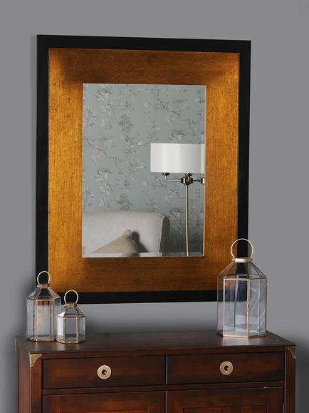 Laura Ashley Cara Rectangular Wall Mirror, 114 x 94cm, Bronze - view 2, Bronze