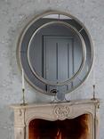 Laura Ashley Nolton Round Wall Mirror, 110cm, Champagne