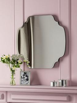 Laura Ashley Rochelle Square Wall Mirror, 60 x 60cm, Clear, Clear