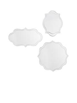 Laura Ashley Rochelle Wall Mirror, Set of 3, Clear - view 2, Silver