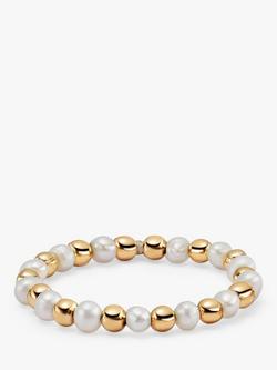 Daisy London Shrimps x Daisy Pearl Beaded Ring, Gold, Gold
