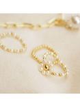 Daisy London Shrimps x Daisy Pearl Beaded Flower Ring, Gold