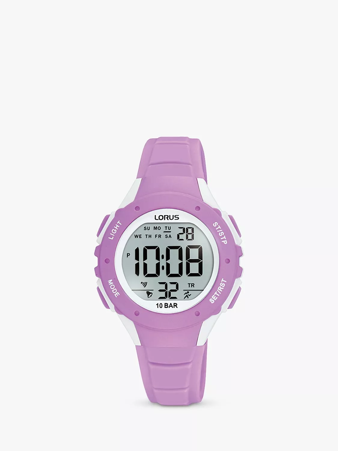 Lorus R2369PX9 Kids Digital Silicone Strap Watch Light Purple