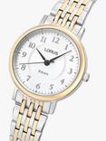 Lorus Women's Sunray Dial Bracelet Strap Watch, Gold/Silver