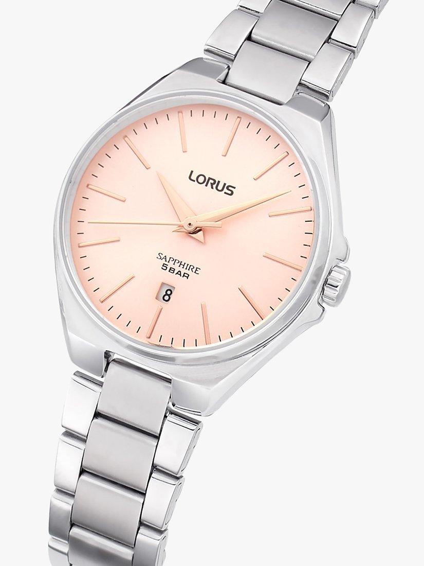 Lorus Women's Sapphire Bracelet Strap Watch, Silver