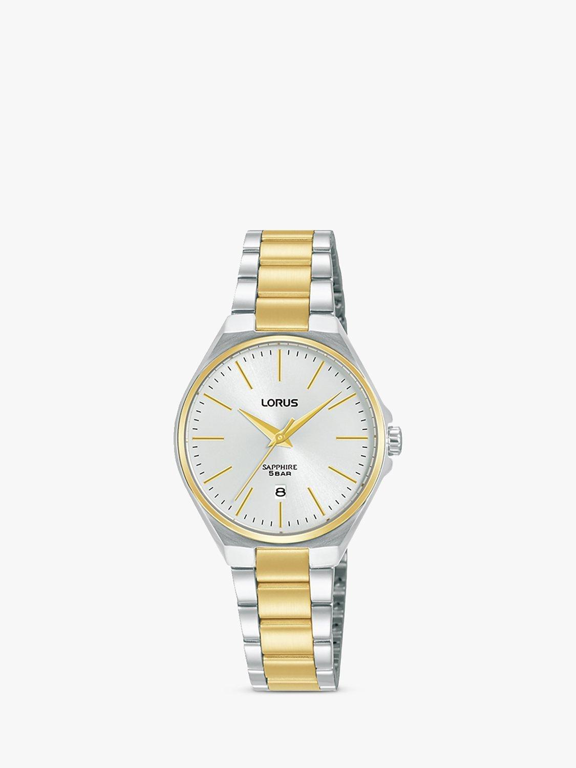 Product image 1 of 4, which shows Lorus Women's Sapphire Bracelet Strap Watch, Gold/Silver