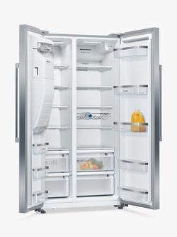Bosch Series 6 KAD93AiERG American Fridge Freezer, Stainless Steel - view 2, Stainless Steel
