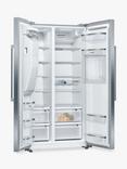 Siemens iQ500 KA93GAiDP Freestanding 60/40 American Fridge Freezer, Stainless Steel