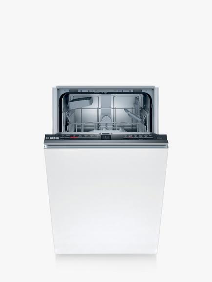 Bosch Series 2 SPV2HKX42G Fully Integrated Slimline Dishwasher, Stainless Steel, Stainless Steel