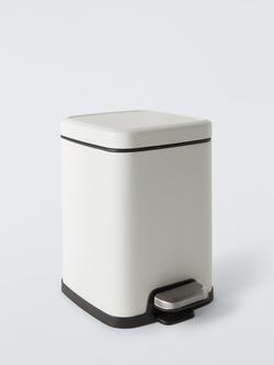 John Lewis Soft Close Bathroom Pedal Bin, 4L, Matt White