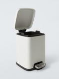 John Lewis Soft Close Bathroom Pedal Bin, 4L, Matt White