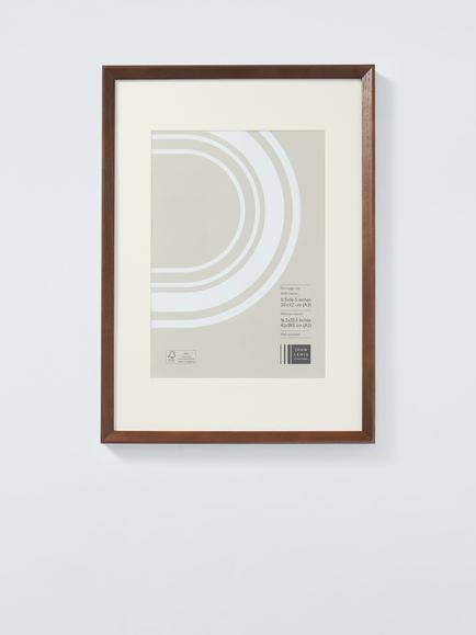 John Lewis Isla Poster Frame & Mount, FSC-Certified (Oak Wood), Walnut
