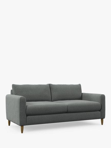 John Lewis Bailey II Large 2 Seater Sofa, Light Leg, Brushed Tweed Grey