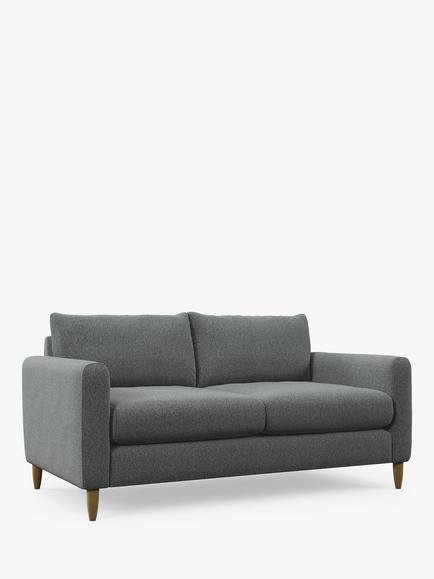 John Lewis Bailey II Medium 2 Seater Sofa, Light Leg, Brushed Tweed Grey