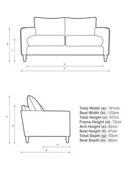 John Lewis Bailey II Small 2 Seater Sofa, Light Leg, Brushed Tweed Grey - view 2, Brushed Tweed Grey