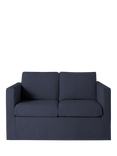 John Lewis Loose Cover Small 2 Seater Sofa, Cotton Linen Navy