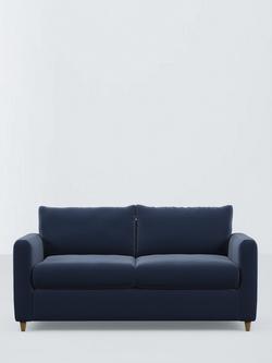 John Lewis Bailey II Medium Sofa Bed, Light Leg, Aquaclean Titan Navy
