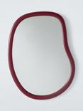 John Lewis Abstract Wall Mirror, 60 x 47cm, Deep Red