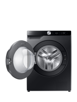 Samsung Series 6+ WW90DG6U85LBU1 Freestanding Washing Machine, AI Energy, 9kg Load, 1400rpm Spin, Black - view 2, Black