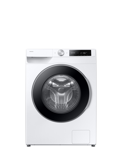 Samsung Series 6+ WW90DG6U85LEU1 Freestanding Washing Machine, AI Energy, 9kg Load, 1400rpm Spin, White, White